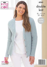 Load image into Gallery viewer, King Cole Ladies Dropped Shoulder &amp; Raglan Sleeve DK Knitting Pattern 6263