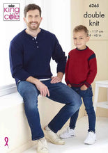 Load image into Gallery viewer, King Cole Adult &amp; Kids Knitting Pattern Matching Sweaters &amp; Cardigans (6265)