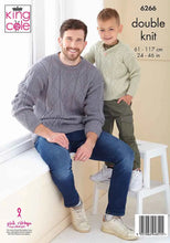 Load image into Gallery viewer, King Cole Knitting Pattern Matching Adult &amp; Kids Sweaters, Top or Cardigans (6266)