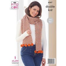 Load image into Gallery viewer, King Cole Easy Knit Knitting Pattern Womans Hat, Scarf &amp; Cowl 6267