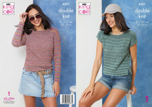 Load image into Gallery viewer, King Cole Ladies Knitting Pattern Double Knit DK Sweater &amp; Top 6351
