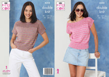 Load image into Gallery viewer, King Cole Ladies Knitting Pattern Double Knit Short Sleeve &amp; Sleeveless Tops 6354