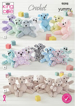 Load image into Gallery viewer, King Cole Crochet Pattern for Teddy Bear Draught Excluder 9098