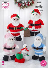 Load image into Gallery viewer, King Cole Knitting Pattern Christmas Seasonal Santa’s (9181)