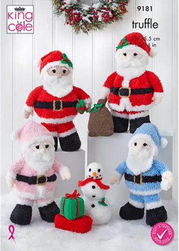 King Cole Knitting Pattern Christmas Seasonal Santa’s (9181)