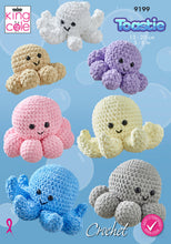 Load image into Gallery viewer, King Cole Crochet Pattern for Cute Octopus Toys in 2 Styles 9199