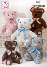 Load image into Gallery viewer, King Cole Knitting Pattern for Small, Medium &amp; Large Stuffed Bear Toys 9207