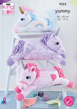 Load image into Gallery viewer, King Cole Knitting Pattern Small &amp; Large Unicorn Toys (9225)