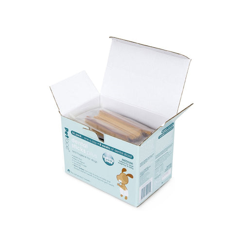 Pet Face 56 Dental Sticks Oral Hygiene for Dogs Freshens Breath Improves Gum Health Medium