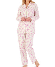 Load image into Gallery viewer, Slenderella Ladies Brushed Cotton Floral Tailored Pyjamas (3 Colours)