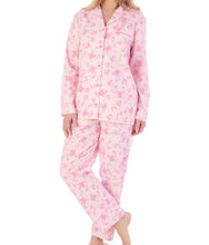 Load image into Gallery viewer, Slenderella Ladies Brushed Cotton Floral Tailored Pyjamas (3 Colours)