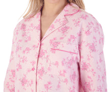 Load image into Gallery viewer, Slenderella Ladies Brushed Cotton Floral Tailored Pyjamas (3 Colours)