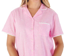 Load image into Gallery viewer, Slenderella Ladies Gingham &amp; Flower Cotton Pyjamas (2 Colours)