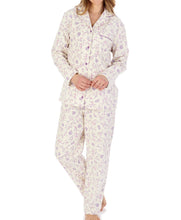 Load image into Gallery viewer, Slenderella Ladies Floral Brushed Cotton Tailored Pyjamas (3 Colours)