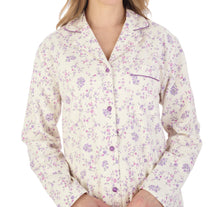 Load image into Gallery viewer, Slenderella Ladies Floral Brushed Cotton Tailored Pyjamas (3 Colours)