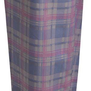 Slenderella Ladies Tartan Pyjamas - Button Top & Trouser Bottoms (Blue or Pink)