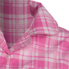 Load image into Gallery viewer, Slenderella Ladies Tartan Pyjamas - Button Top &amp; Trouser Bottoms (Blue or Pink)
