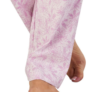 Slenderella Ladies Floral Meadow Jersey Pyjamas Set (3 Colours)