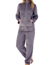 Load image into Gallery viewer, Slenderella Pyjamas - Bed Jacket &amp; Lounge Pants Set (4 Colours)