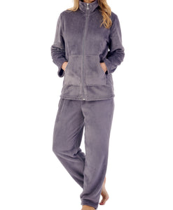 Slenderella Pyjamas - Bed Jacket & Lounge Pants Set (4 Colours)