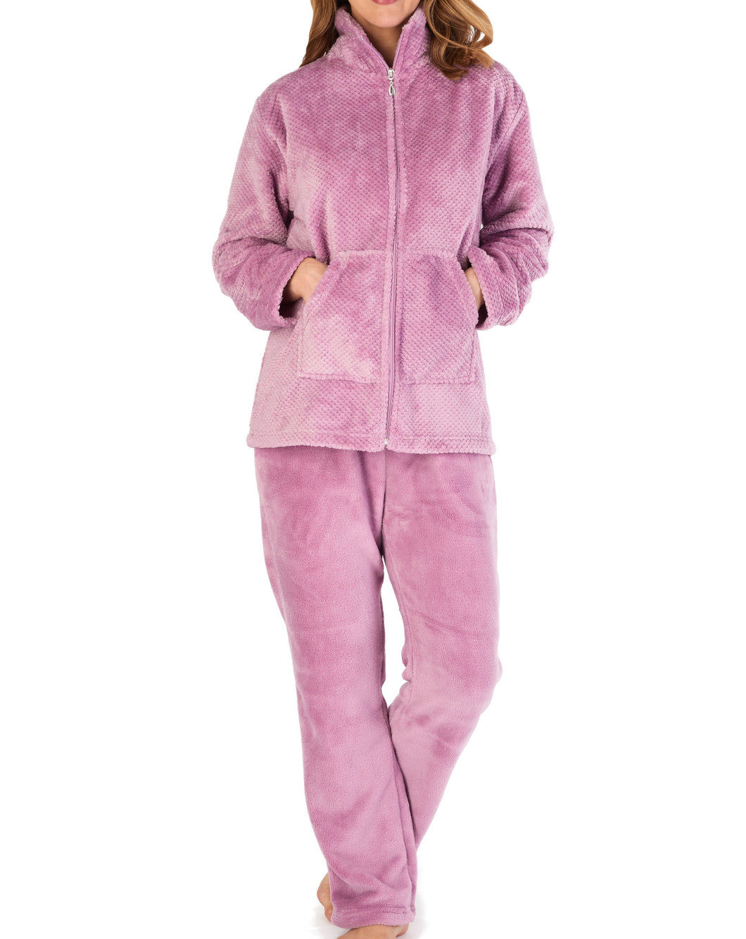 Slenderella Pyjamas - Bed Jacket & Lounge Pants Set (4 Colours)