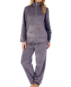 Slenderella Pyjamas - Bed Jacket & Lounge Pants Set (4 Colours)