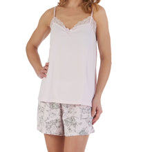 Load image into Gallery viewer, Slenderella Ladies Floral Jersey Pyjamas - Camisole &amp; Shorts