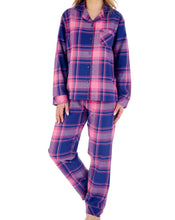 Load image into Gallery viewer, Slenderella Ladies Tailored Brushed Cotton Check Pyjamas (2 Colours)