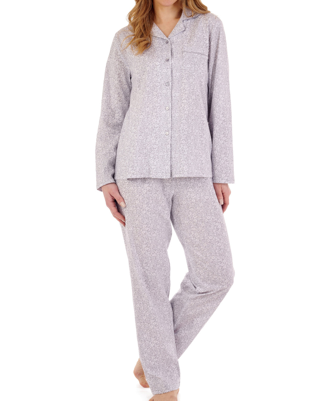 Slenderella Ladies Ditsy Floral Jersey Pyjamas Set (3 Colours)