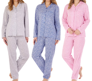 Slenderella Ladies Ditsy Floral Jersey Pyjamas Set (3 Colours)