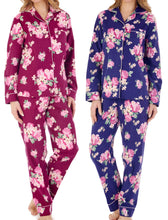 Load image into Gallery viewer, Slenderella Ladies Bold Floral Tailored Flannel Pyjamas (2 Colours)