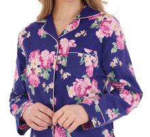 Load image into Gallery viewer, Slenderella Ladies Bold Floral Tailored Flannel Pyjamas (2 Colours)