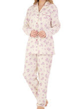 Load image into Gallery viewer, Slenderella Ladies Flannel Cotton Floral Tailored Pyjamas (3 Colours)
