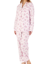 Load image into Gallery viewer, Slenderella Ladies Flannel Cotton Floral Tailored Pyjamas (3 Colours)