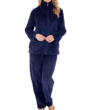 Load image into Gallery viewer, Slenderella Ladies Diamond Pattern Fleece Pyjamas (2 Colours)