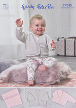 Load image into Gallery viewer, Wendy Peter Pan Baby 4ply Knitting Pattern - Cardigan &amp; Blanket (PP035)