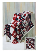 Load image into Gallery viewer, James Brett Double Knit Knitting Pattern - Nautical Sailing Theme Blanket JB870