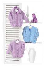 Load image into Gallery viewer, Double Knitting DK Pattern for Long Sleeved Baby Cardigans (UKHKA 106)