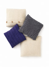 Load image into Gallery viewer, Chunky &amp; Aran Yarn Knitting Pattern - Easy Knit Design Cushion Covers UKHKA 144