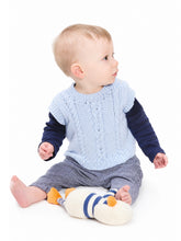 Load image into Gallery viewer, UKHKA 219 Double Knit Knitting Pattern - Baby Sweater Slipover &amp; Hat