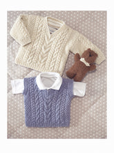 Load image into Gallery viewer, Baby Double Knitting Pattern - UKHKA 57 Sweater and Slipover