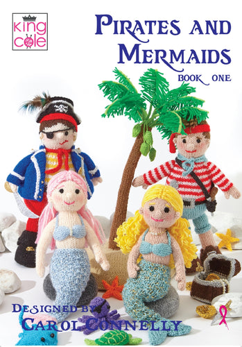 King Cole Pirate Pals Knitting Booklet Pirates & Mermaids By Carol Connelly