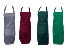 Load image into Gallery viewer, Plain Full Bib Apron with Rounded Pocket (4 Colours)