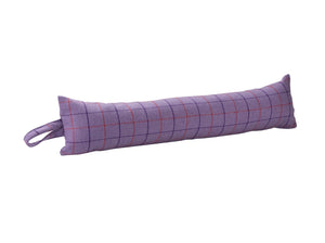 Lilac Check Fabric Draught Excluder (4 Sizes)