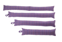 Load image into Gallery viewer, Lilac Check Fabric Draught Excluder (4 Sizes)