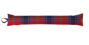 Bright Red & Purple Check Fabric Draught Excluder (4 Sizes)