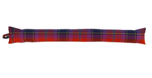 Load image into Gallery viewer, Bright Red &amp; Purple Check Fabric Draught Excluder (4 Sizes)