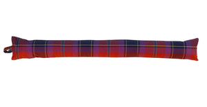 Bright Red & Purple Check Fabric Draught Excluder (4 Sizes)