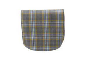 Poly Wool Checked Round Arm Caps or Chair Backs (Various Colours)