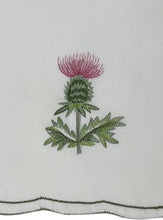 Load image into Gallery viewer, Pack of 4 Embroidered Thistle Doilies (2 Sizes)